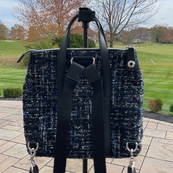 henri bendel Black Tweed Jetsetter Mini Backpack - Picture 8 of 16